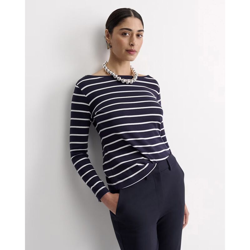 Sportscraft Heidi LS Stripe Rib Tee image number 2